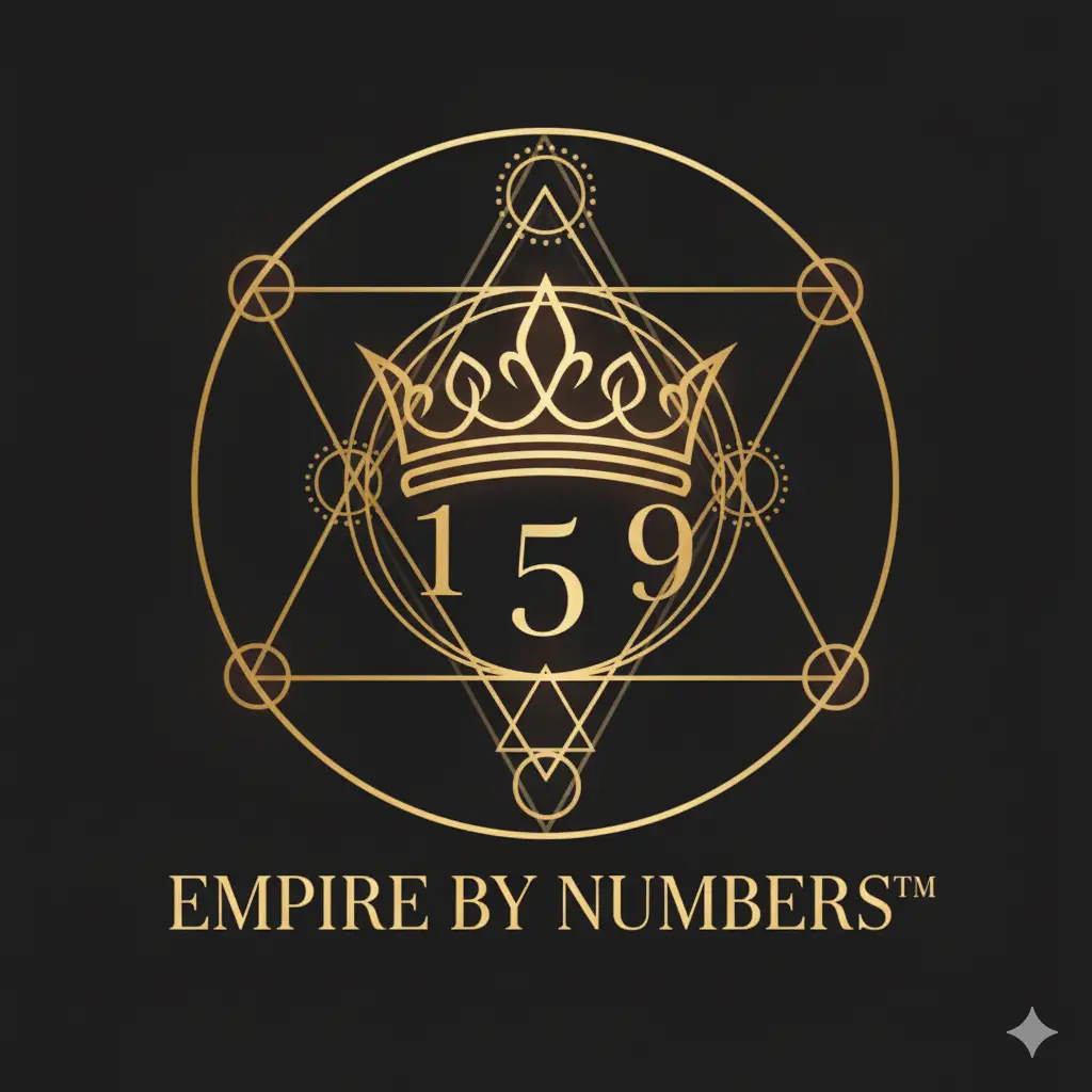 “Empire By Numbers golden crown numerology emblem – Dr Gurunath’s empire-building system”